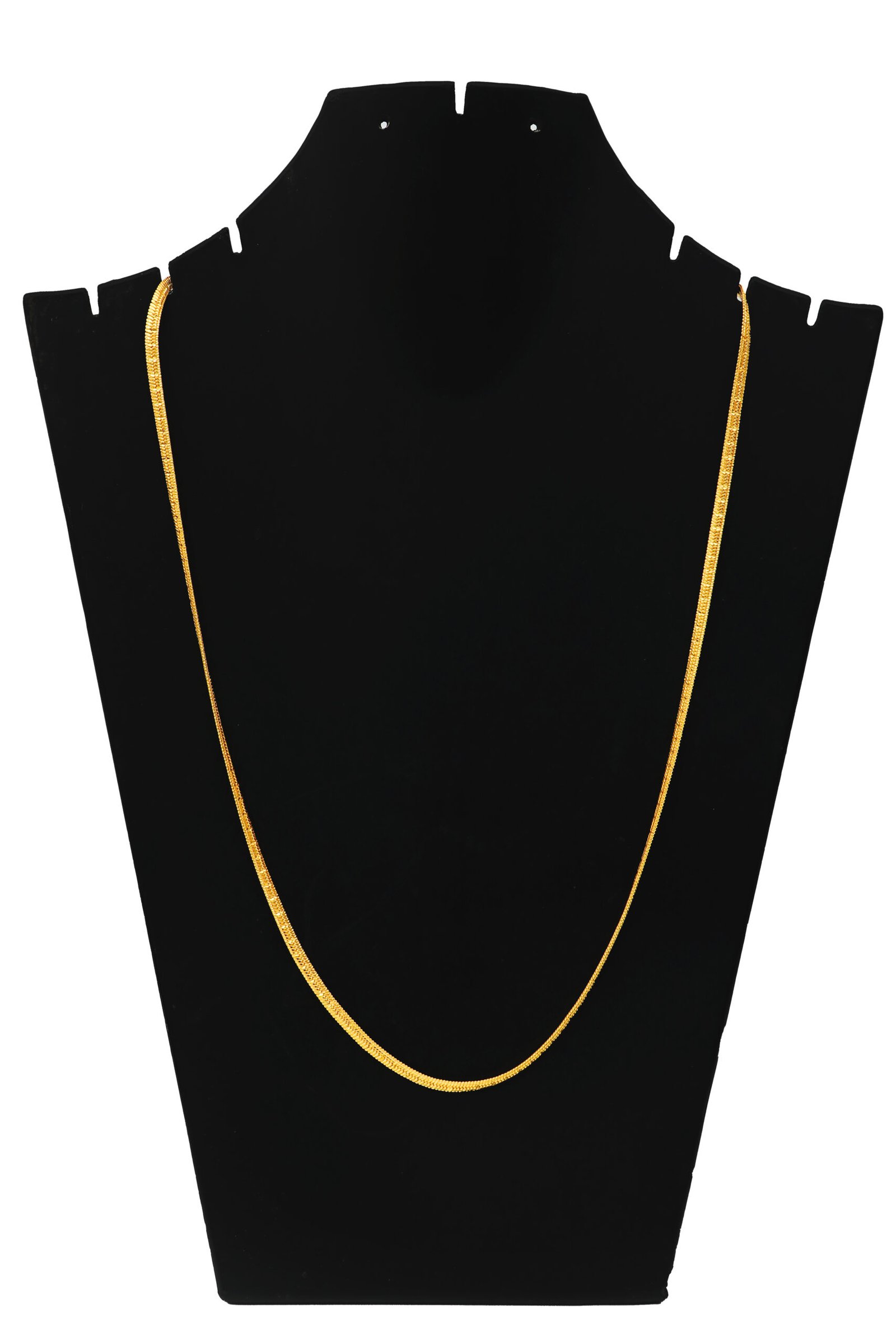 (17) Premium Gold Plated Flat Mesh Chain Necklace – Unisex Daily Wear