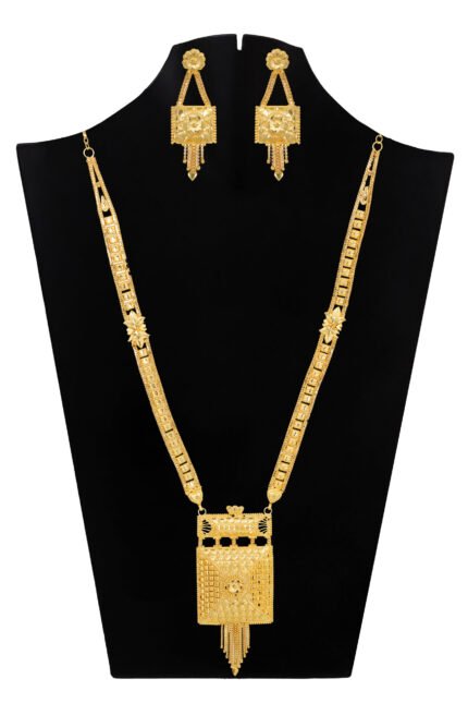 Golden Pearl Layered Necklace Set