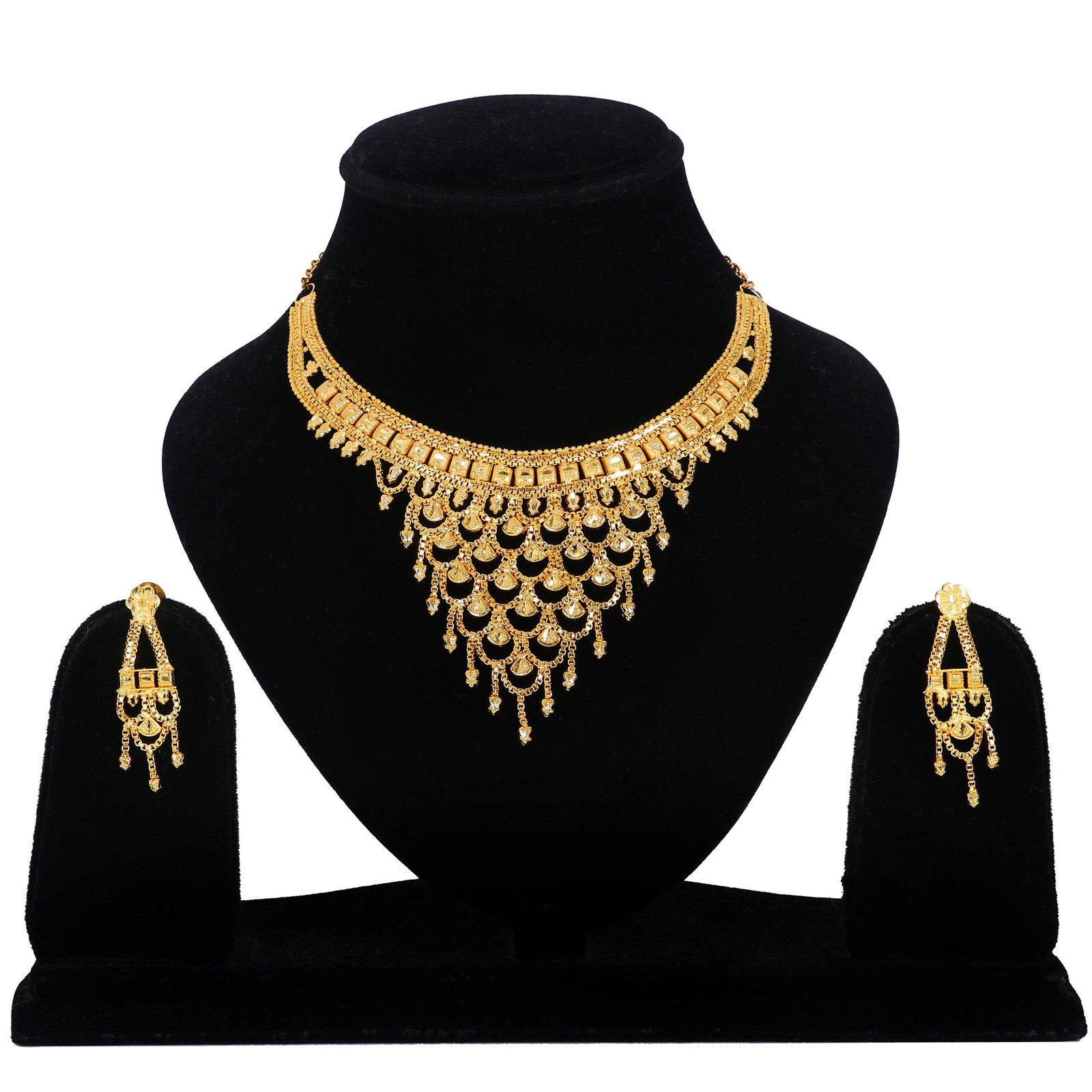 (22) Traditional Green Beads Necklace Set