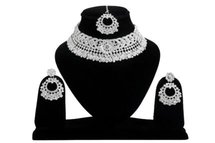 Royal Silver Bridal Choker Set