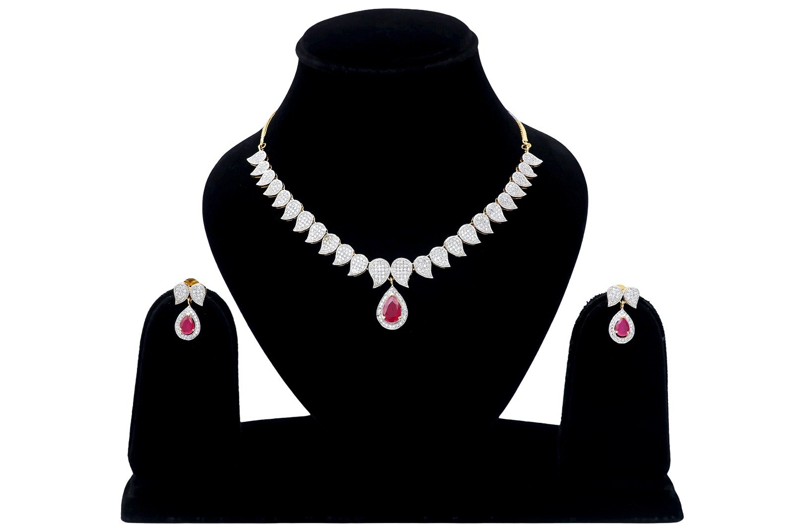 IMG-20251028-WA0012 Ruby Drop Diamond Necklace Set