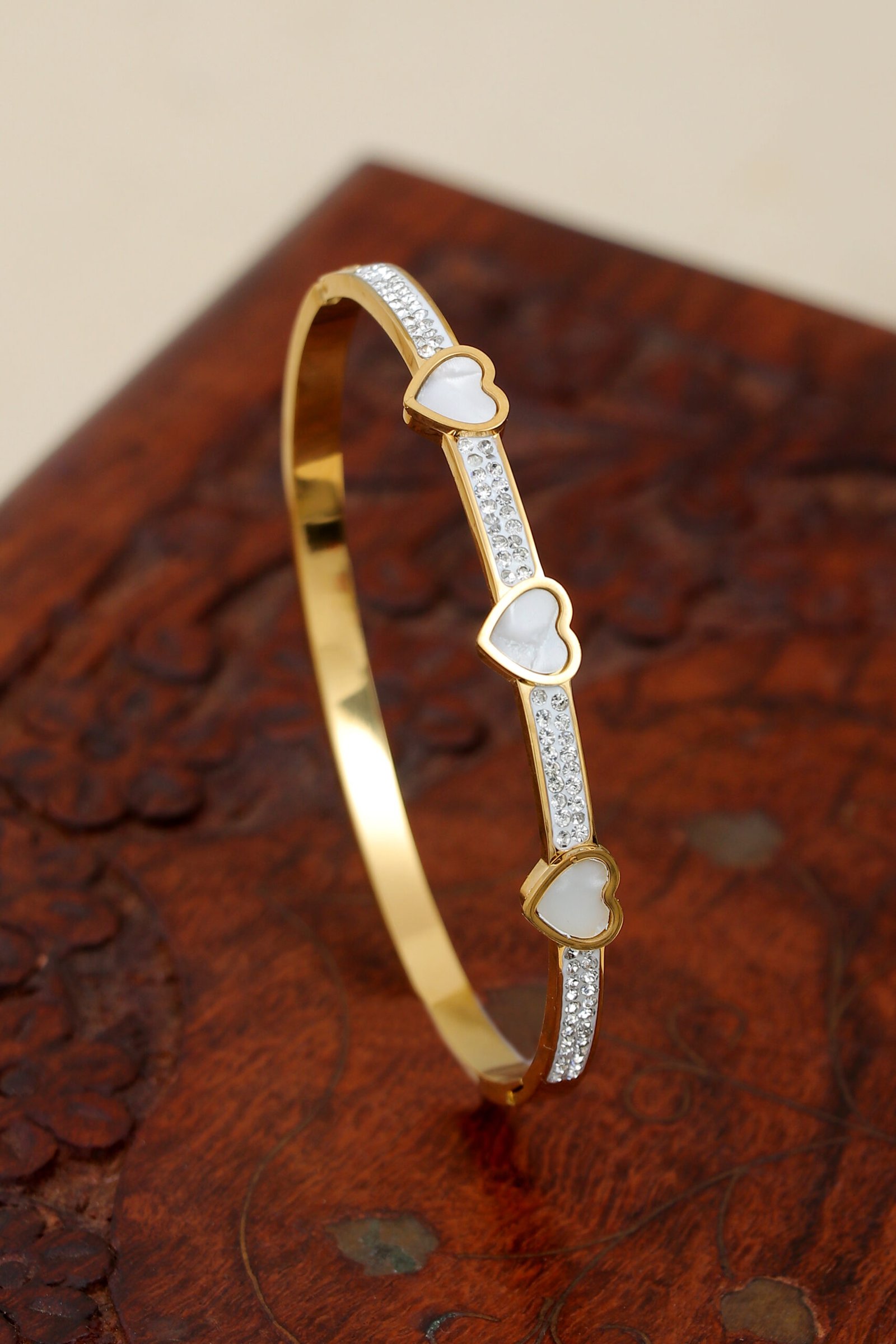 IMG_1109 Heart Charm Gold Bracelet