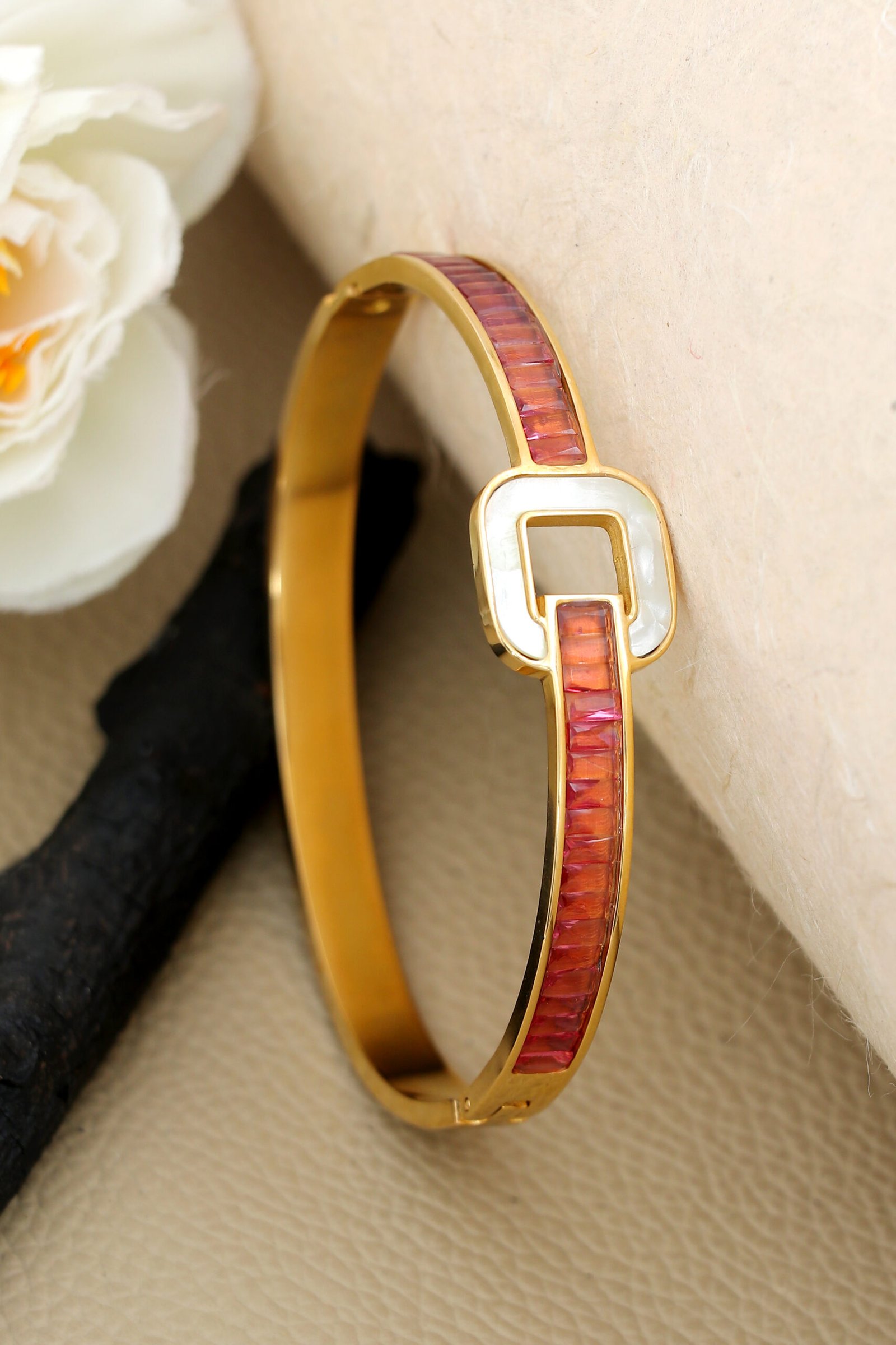 IMG_1118 Ruby Charm Gold Bangle